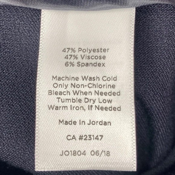 Talbots Bi-Stretch Straight-Leg Curvy Pants in Black Side Zip Office Size 16 - Picture 7 of 10